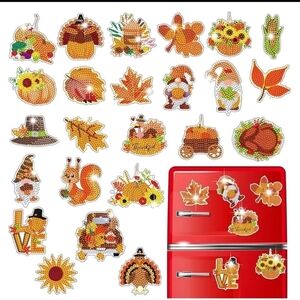 Autumn-Themed Refrigerator Magnets